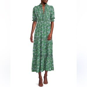 Floral Green Maxi Dress